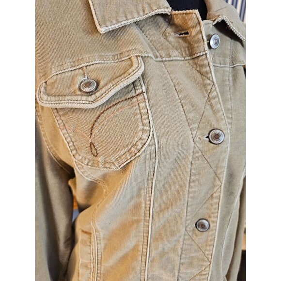 Deluxe L.A. Blues XL Corduroy Jacket Denim Look Tucker Casual Outerwear - Picture 2 of 8